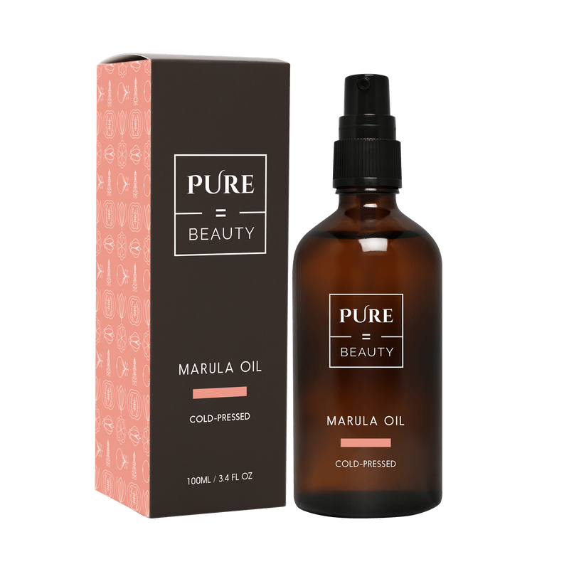 Pure=Beauty marulaöljy pakkaus ja pullo